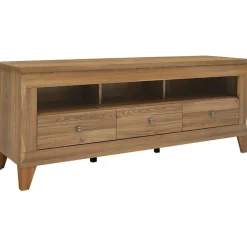 Garnero Arredamenti Mobili Tv Moderni|Mobile Tv Moderno-Mobile porta TV 156x64h cm 3 cassetti soggiorno rovere scuro Lucca