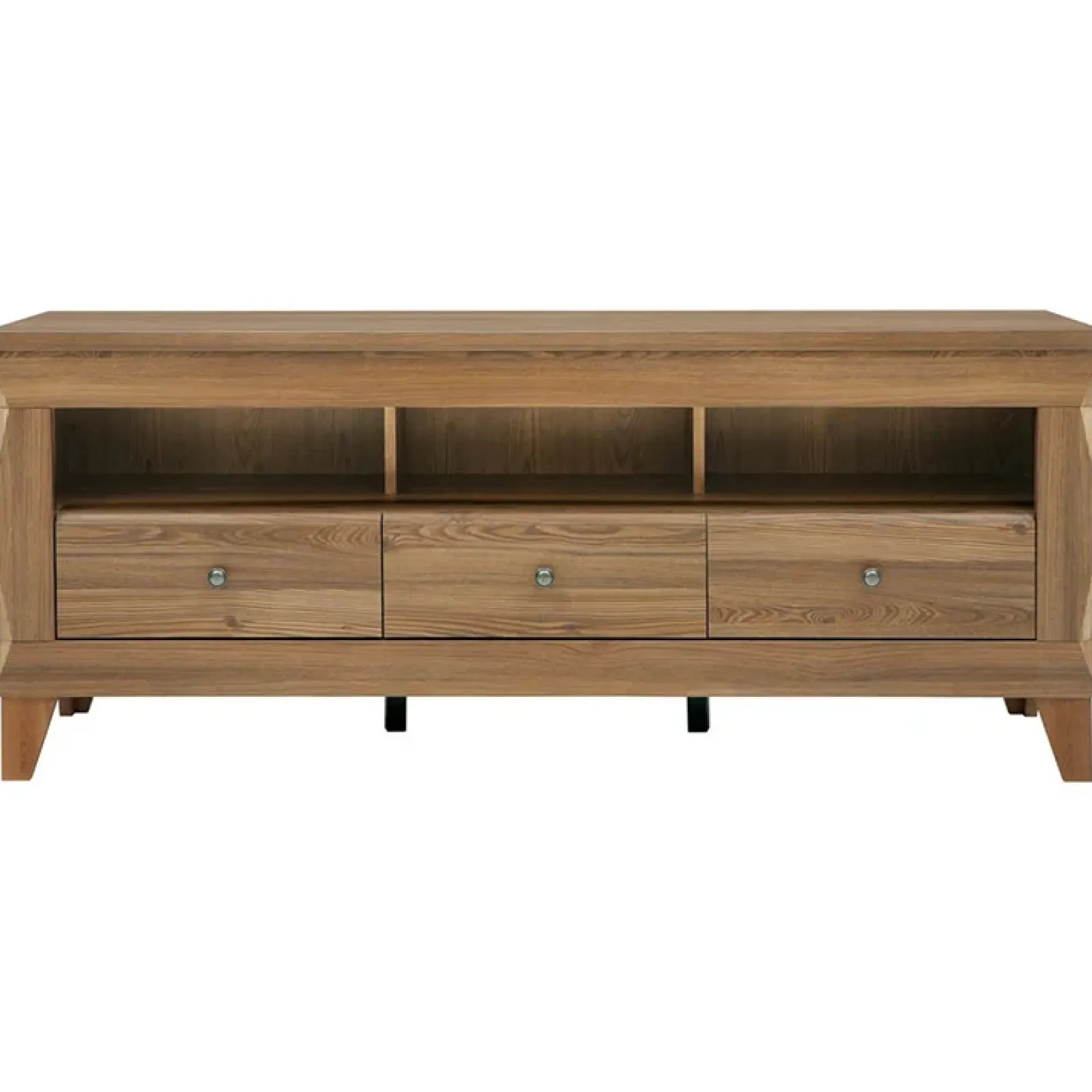 Garnero Arredamenti Mobili Tv Moderni|Mobile Tv Moderno-Mobile porta TV 156x64h cm 3 cassetti soggiorno rovere scuro Lucca