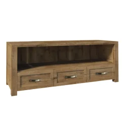 Garnero Arredamenti Mobile Tv In Legno|Mobile Tv Basso-Mobile porta TV 160x60h cm 3 cassetti quercia Clyde