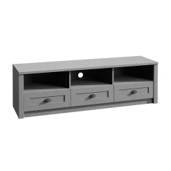 Garnero Arredamenti Mobile Tv In Legno|Mobile Tv Basso-Mobile porta TV 158x49h cm 3 cassetti Provenza Grigio
