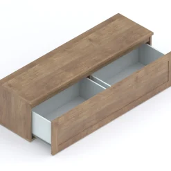 Garnero Arredamenti Mobile Tv In Legno|Mobile Tv Basso-Mobile porta TV 138x40h cm 1 cassettone con telaio rovere scuro Sunset Noce