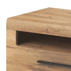 Garnero Arredamenti Mobile Tv In Legno|Mobile Tv Basso-Mobile porta TV 160x52h cm 1 cassetto rovere nero Maiorca