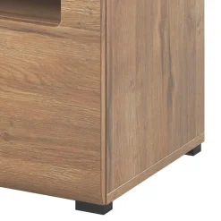 Garnero Arredamenti Mobile Tv In Legno|Mobile Tv Basso-Mobile porta TV 160x52h cm 1 cassetto rovere nero Maiorca