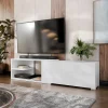Garnero Arredamenti Mobili Tv Moderni|Mobile Tv Moderno-Mobile porta TV 137/180x40h cm allungabile moderno bianco Pepita