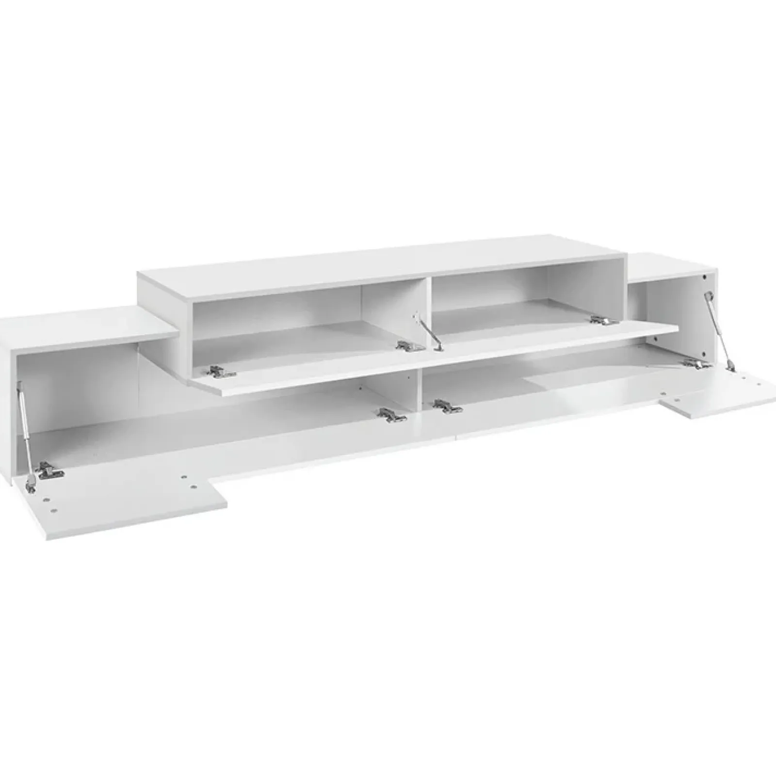 Garnero Arredamenti Mobile Tv Basso|Mobili Tv Moderni-Mobile porta TV 240x52h cm Milos Gihome® Bianco Lucido