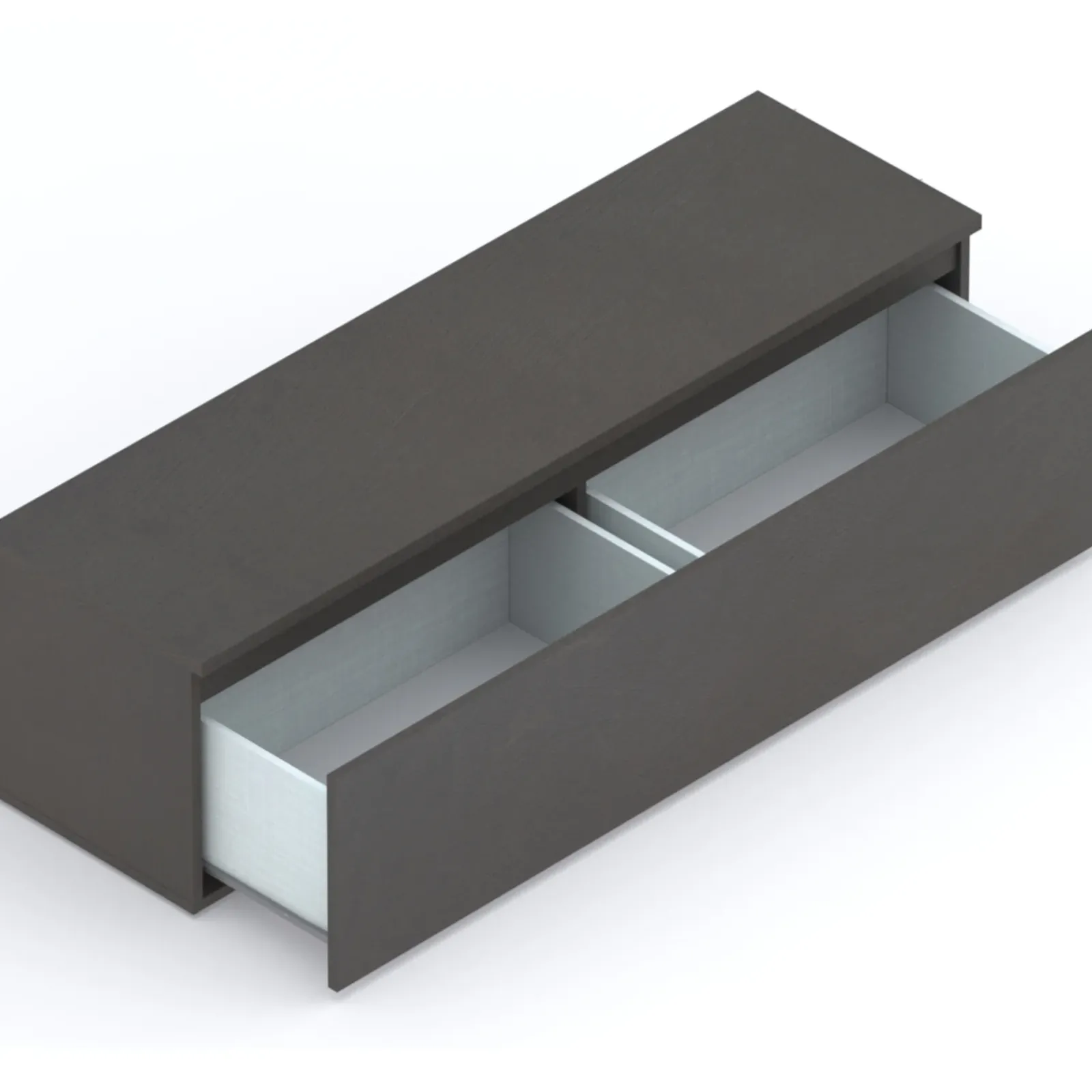 Garnero Arredamenti Mobile Tv Basso|Mobili Tv Moderni-Mobile porta TV 138x40h cm con cassettone nero Sunset Ossido