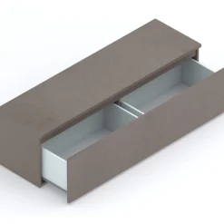 Garnero Arredamenti Mobile Tv In Legno|Mobile Tv Basso-Mobile porta TV 138x40h cm con cassettone bronzo Sunset Marrone