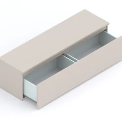 Garnero Arredamenti Mobile Tv In Legno|Mobile Tv Basso-Mobile porta TV 138x40h cm con cassettone Sunset Beige