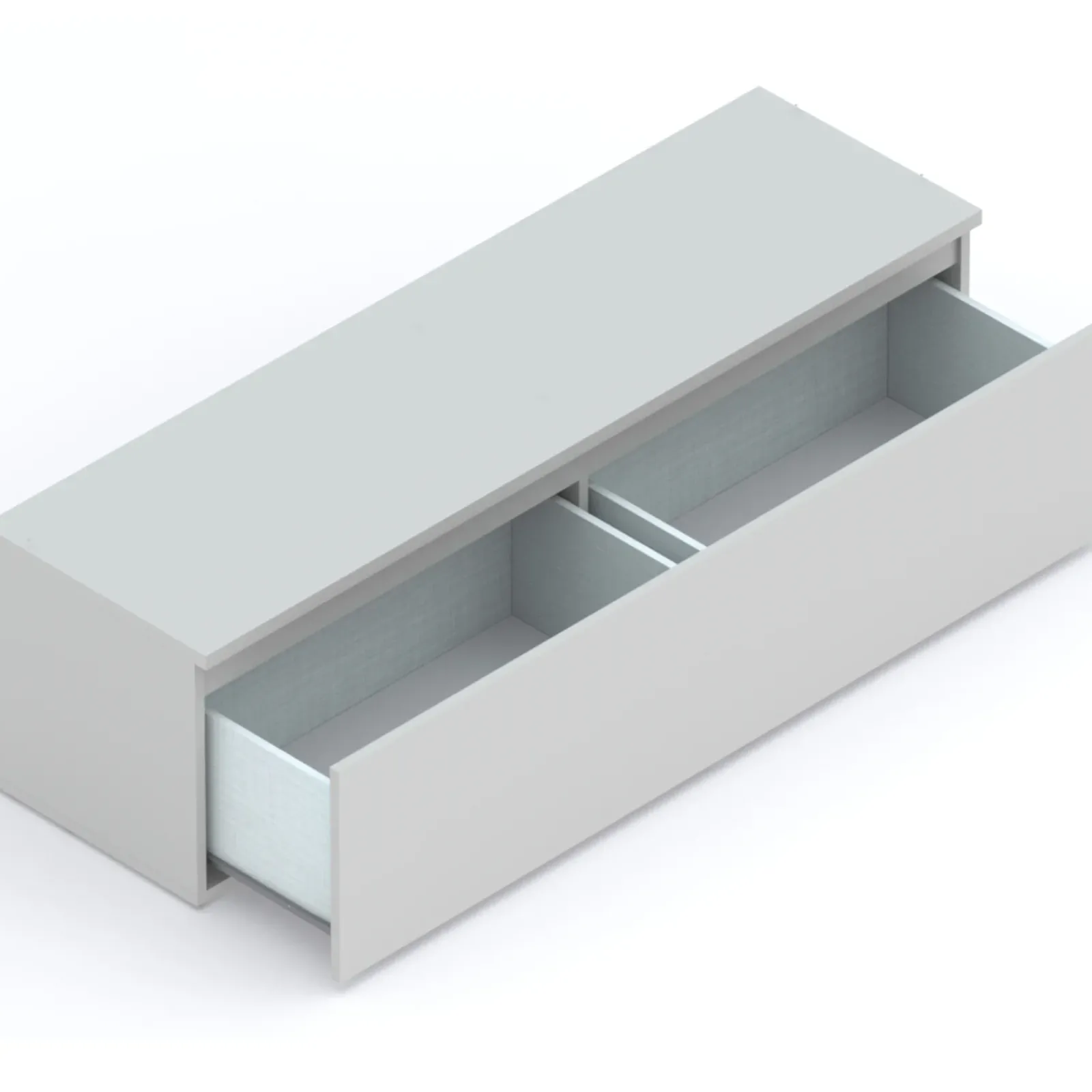 Garnero Arredamenti Mobile Tv In Legno|Mobile Tv Basso-Mobile porta TV 138x40h cm con cassettone Sunset Grigio chiaro