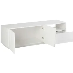 Garnero Arredamenti Mobile Tv Basso|Mobili Tv Moderni-Mobile porta TV 150x46h cm moderno Candia Gihome® Bianco Lucido