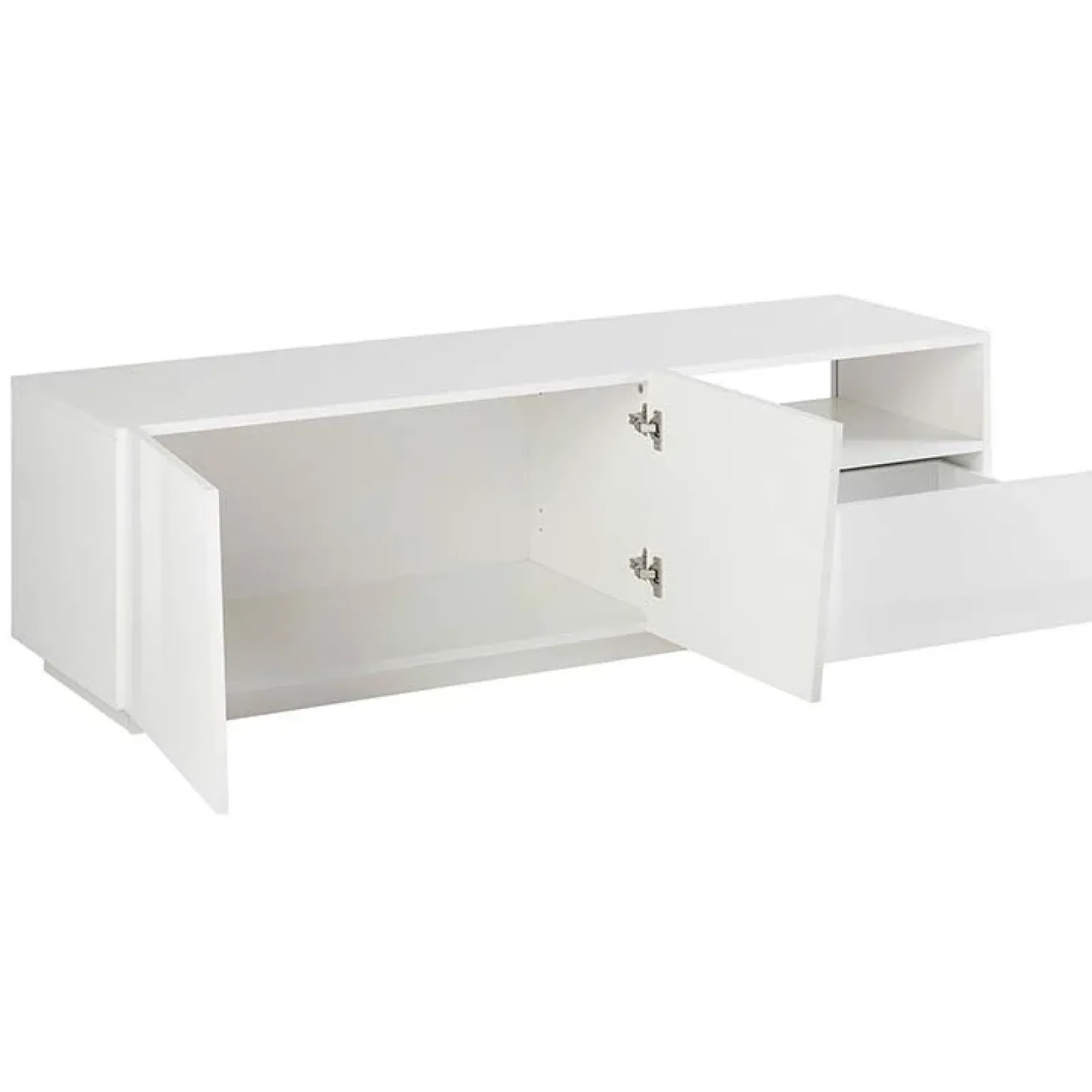 Garnero Arredamenti Mobile Tv Basso|Mobili Tv Moderni-Mobile porta TV 150x46h cm moderno Candia Gihome® Bianco Lucido