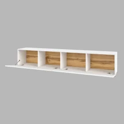 Garnero Arredamenti Mobile Tv Basso|Mobili Tv Moderni-Mobile porta TV 180x35h cm moderno bianco Fusion Bianco Opaco