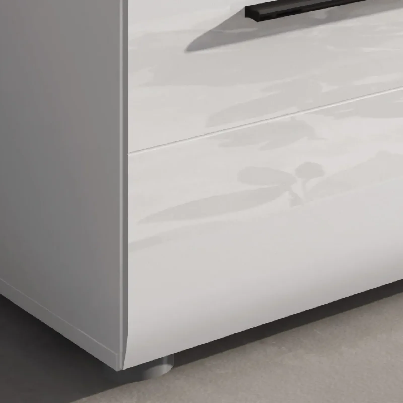 Garnero Arredamenti Mobile Tv Basso|Mobili Tv Moderni-Mobile porta TV 160x40h cm moderno soggiorno bianco lucido Cold