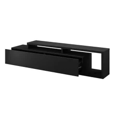 Garnero Arredamenti Mobili Tv Moderni|Mobile Tv Moderno-Mobile porta TV 219x52h cm moderno soggiorno Megan Gihome® Nero Opaco