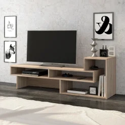 Garnero Arredamenti Mobile Tv Basso|Mobili Tv Moderni-Mobile porta TV 146x49h cm moderno chiaro Helen Rovere