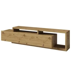 Garnero Arredamenti Mobile Tv In Legno|Mobile Tv Basso-Mobile porta TV 219x52h cm moderno soggiorno nodoso Megan Gihome® Rovere