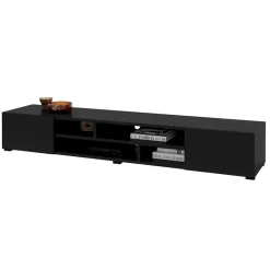 Garnero Arredamenti Mobile Tv Sospeso|Mobile Tv Basso-Mobile porta TV 208x33h cm soggiorno nero Maserati