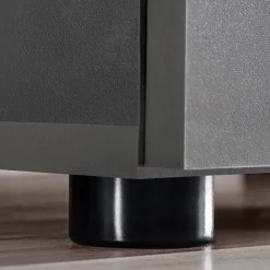 Garnero Arredamenti Mobile Tv Basso|Mobili Tv Moderni-Mobile porta TV 150x39h cm soggiorno nero opaco rovere Caravaggio Nero Opaco - Rovere Rustico