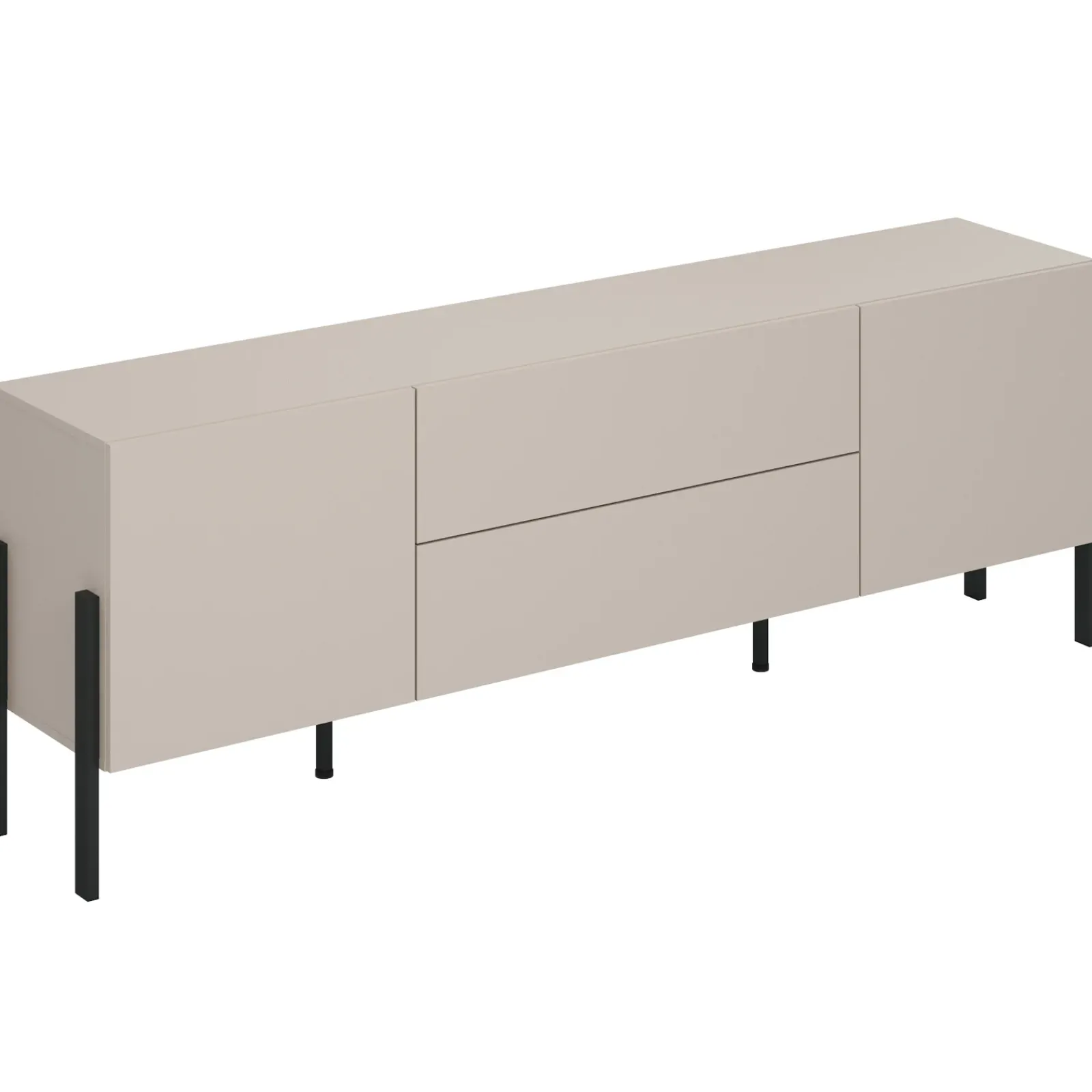 Garnero Arredamenti Mobile Tv Basso|Mobili Tv Moderni-Mobile TV 200x70h cm 2 ante 2 cassetti moderno cashmere Simple Beige