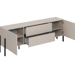 Garnero Arredamenti Mobile Tv Basso|Mobili Tv Moderni-Mobile TV 200x70h cm 2 ante 2 cassetti moderno cashmere Simple Beige