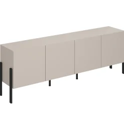 Garnero Arredamenti Mobile Tv Basso|Mobili Tv Moderni-Mobile TV 200x70h cm 4 ante moderno cashmere Simple Beige