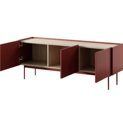 Garnero Arredamenti Mobile Tv Basso|Mobili Tv Moderni-Mobile TV 144x55h cm design moderno rosso Passion