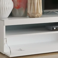 Garnero Arredamenti Mobile Tv Basso|Mobili Tv Moderni-Mobile TV 200x36h cm moderno bianco lucido Denver Big