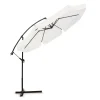 Garnero Arredamenti Ombrelloni Da Giardino-Ombrellone da giardino con braccio laterale 300x300cm bianco Panda