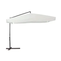 Garnero Arredamenti Ombrelloni Da Giardino-Ombrellone da giardino con manovella 300x300cm bianco Sleep