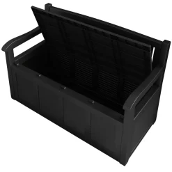 Garnero Arredamenti Panchine Da Giardino-Panca da giardino con contenitore grigio scuro Clementina