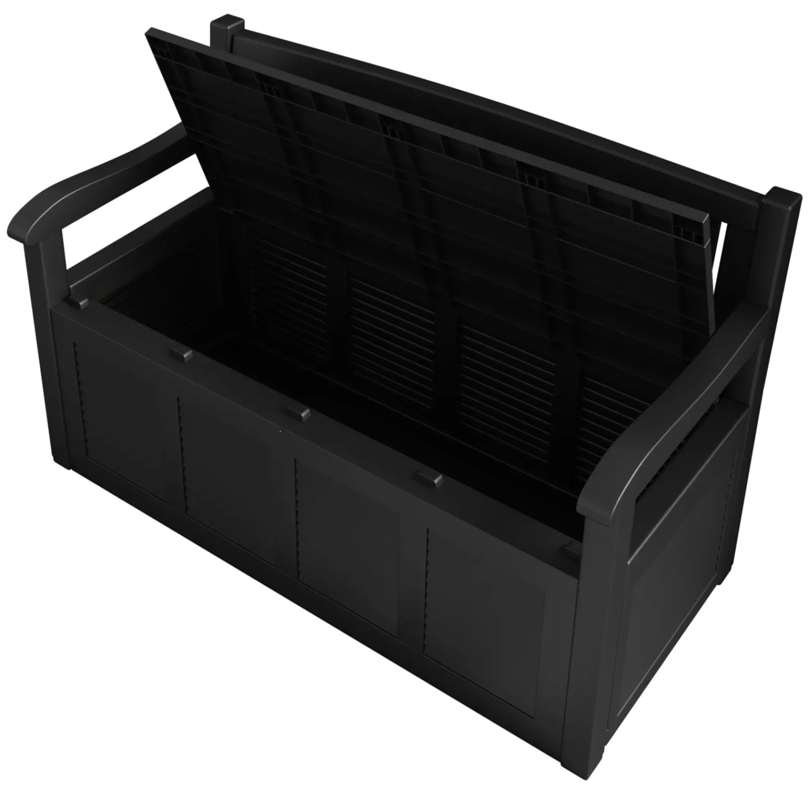 Garnero Arredamenti Panchine Da Giardino-Panca da giardino con contenitore grigio scuro Clementina