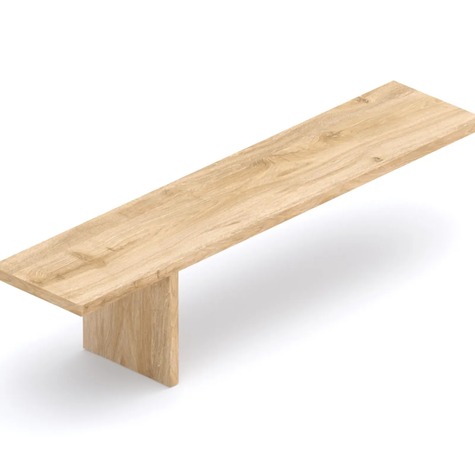 Garnero Arredamenti Mensole E Pensili-Panca da terra 184x45h cm chiaro Sunset Rovere