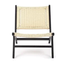 Garnero Arredamenti Poltrone Design|Poltrone Relax-Panca relax moderna in rattan naturale Salvin Nero