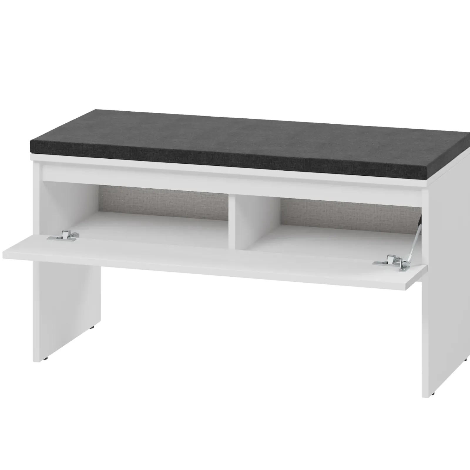 Garnero Arredamenti Panca Ingresso-Panca scarpiera 92x50cm con imbottitura bianco Accent Bianco Opaco