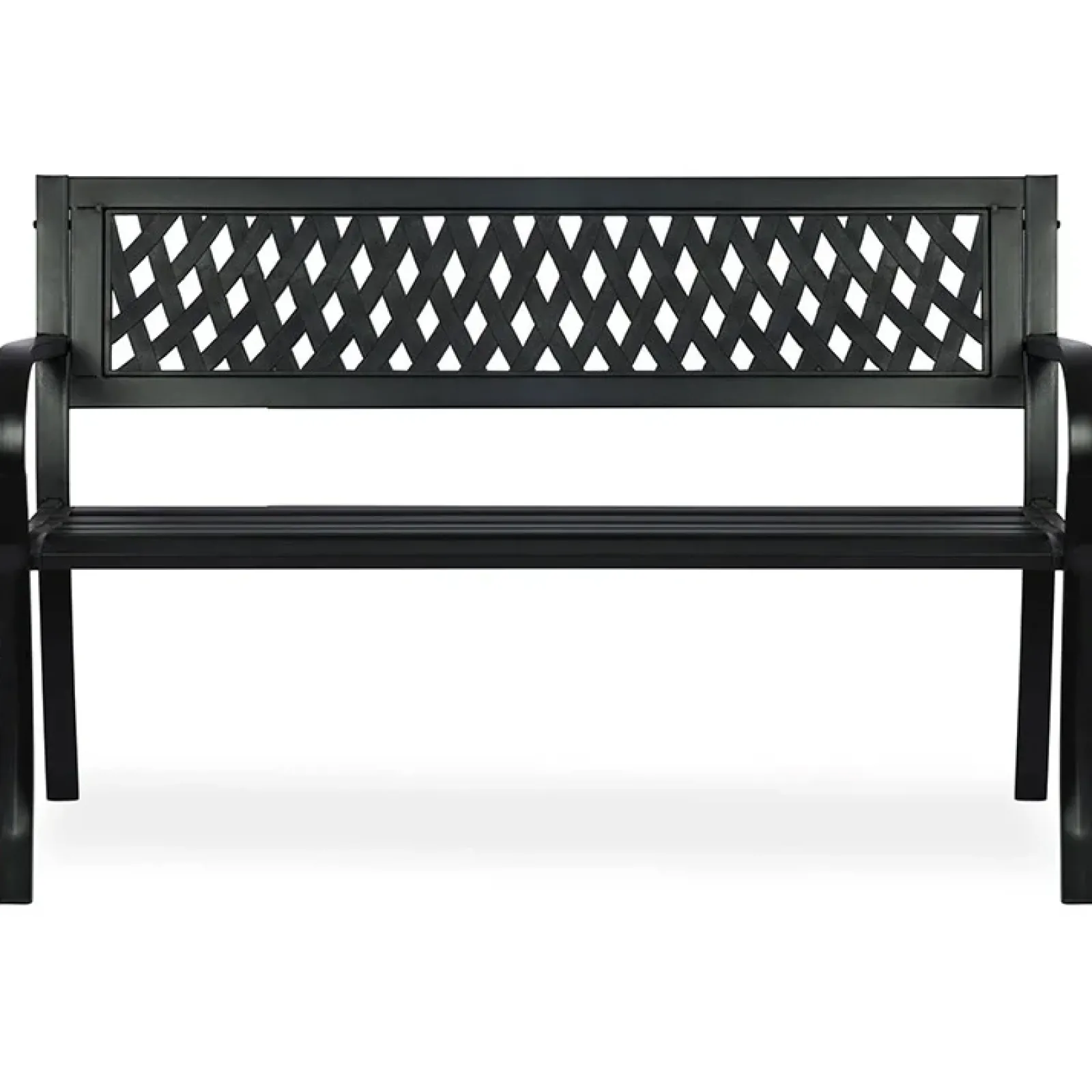 Garnero Arredamenti Panchine Da Giardino-Panchina con schienale da giardino metallo nero Sitdown