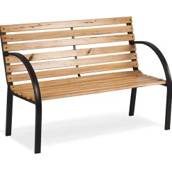 Garnero Arredamenti Panchine Da Giardino-Panchina da giardino con schienale rovere Sit