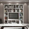 Garnero Arredamenti Librerie Ufficio|Librerie-Parete attrezzata libreria 218x218h cm componibile moderna soggiorno bianco frassinato Kubic 01