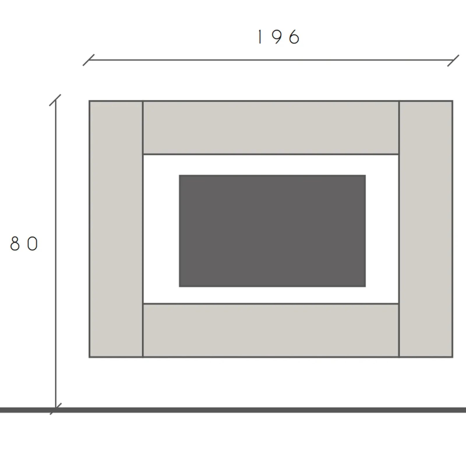Garnero Arredamenti Parete Attrezzata A Terra|Pareti Attrezzate-Parete attrezzata sospesa 196x180h cm moderna bianco lucido rovere chiaro Sunset 97