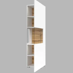 Garnero Arredamenti Parete Attrezzata Sospesa|Pareti Attrezzate-Parete attrezzata sospesa 226x140h cm bianco rovere Fusion 2 Bianco Opaco