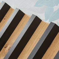 Garnero Arredamenti Parete Attrezzata Sospesa|Pareti Attrezzate-Parete attrezzata sospesa 220x148h cm nero rovere grigio perla Violina