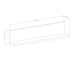 Garnero Arredamenti Parete Attrezzata A Terra|Pareti Attrezzate-Parete attrezzata 219x 205h cm soggiorno antracite spatolato noce Megan Gihome® Noce - Antracite