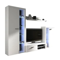 Garnero Arredamenti Parete Attrezzata A Terra|Pareti Attrezzate-Parete attrezzata 270x190h cm bianco Edimburgo