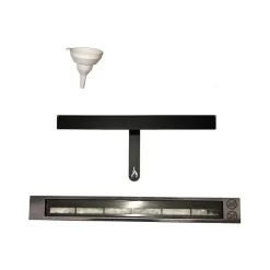 Garnero Arredamenti Camino Bioetanolo|Parete Attrezzata A Terra-Parete attrezzata 288x170h cm moderna reversibile con biocamino bianca Fire Gihome® Bianco Lucido - Bianco Lucido