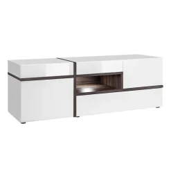 Garnero Arredamenti Parete Attrezzata A Terra|Pareti Attrezzate-Parete attrezzata 310x197h cm moderna bianco lucido Mackay Gihome®
