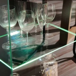 Garnero Arredamenti Pareti Attrezzate-Parete attrezzata 310x190h cm moderna rovere nero opaco York Gihome® Rovere Rustico