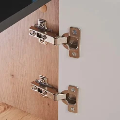 Garnero Arredamenti Pareti Attrezzate-Parete attrezzata 310x190h cm moderna rovere nero opaco York Gihome® Rovere Rustico