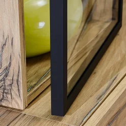 Garnero Arredamenti Parete Attrezzata A Terra|Pareti Attrezzate-Parete attrezzata 240x170h cm moderna soggiorno rovere antico Dalì