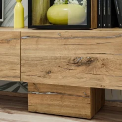 Garnero Arredamenti Parete Attrezzata A Terra|Pareti Attrezzate-Parete attrezzata 240x170h cm moderna soggiorno rovere antico Dalì