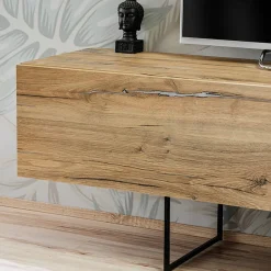 Garnero Arredamenti Parete Attrezzata A Terra|Pareti Attrezzate-Parete attrezzata 240x170h cm moderna soggiorno rovere antico Dalì