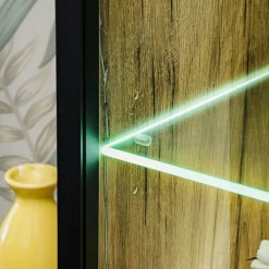 Garnero Arredamenti Parete Attrezzata A Terra|Pareti Attrezzate-Parete attrezzata 240x170h cm moderna soggiorno rovere antico Dalì